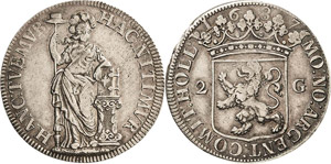 Niederlande-Holland, Provinz  2 Gulden 1687. ... 