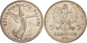 Polen Zweite Republik 1918-1939 5 Zlotych ... 