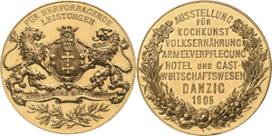 Polen-Danzig Medaillen Vergoldete ... 