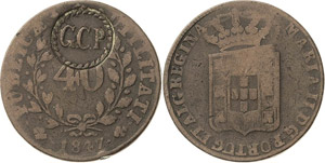 Portugal Maria II. 1834-1853 40 Reis 1847. ... 
