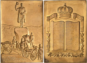Rumänien Karl I. 1881-1914 Bronzeplakette ... 
