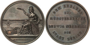 Schweiz-Zürich, Stadt  Bronzemedaille 1838 ... 