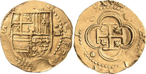 Spanien Philipp II. 1556-1598 4 Escudos o.J. ... 
