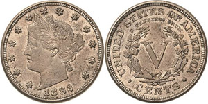 Vereinigte Staaten von Amerika  5 Cent 1894, ... 