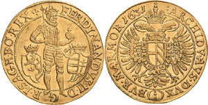 Habsburg Ferdinand II. 1619-1637 10 Dukaten ... 