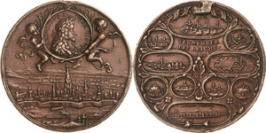 Habsburg Leopold I. 1657-1705 Bronzemedaille ... 