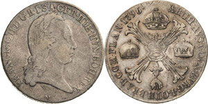 Habsburg Franz II.(I.) 1792-1806 Kronentaler ... 
