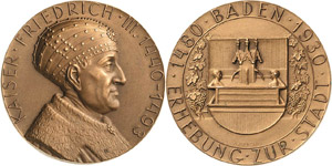 Medaillen, Städte Baden bei Wien ... 
