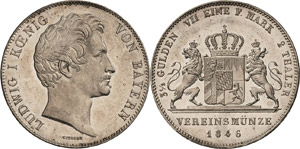 Bayern Ludwig I. 1825-1848 Doppeltaler 1846, ... 