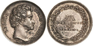Bayern Ludwig I. 1825-1848 Silbermedaille ... 