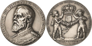 Bayern Ludwig III. 1913-1918 Silbermedaille ... 