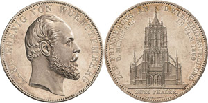 Württemberg Karl 1864-1891 Doppeltaler ... 