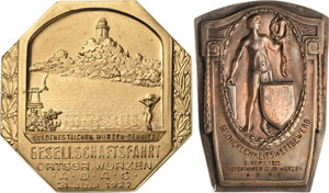 Wurzen  Einseitige Bronzeplakette 1927 (MM) ... 