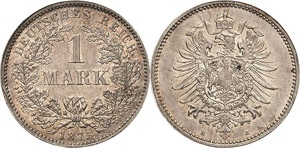 Kleinmünzen  1 Mark 1875 H Lichtenrader ... 