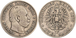 Preußen Wilhelm I. 1861-1888 2 Mark 1879 A  ... 