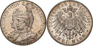 Preußen Wilhelm II. 1888-1918 2 Mark 1901 A ... 