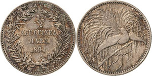 Deutsch-Neuguinea  1/2 Neu-Guinea-Mark 1894 ... 