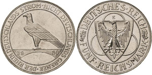 Gedenkausgaben  5 Reichsmark 1930 E ... 