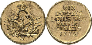 Münzgewichte Preußen 2 Louis dor 1772 ... 