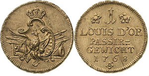 Münzgewichte Preußen 1 Louis dor 1768 ... 