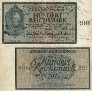 Deutsche Länderbanken ab  1871 Sachsen 100 ... 