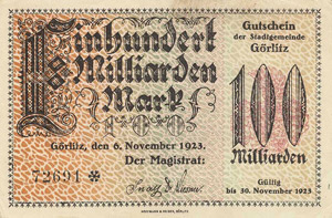 Sachsen Görlitz 10 und 50 Goldpfennig, 1 ... 