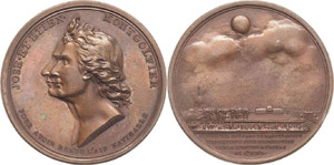 Luft- und Raumfahrt  Bronzemedaille 1783 (M. ... 
