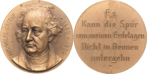 Personenmedaillen Goethe, Johann Wolfgang ... 
