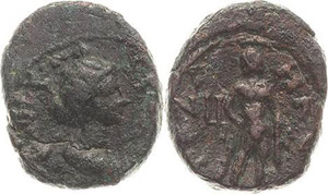 Judaea Gaza Faustina Filia + 167 Bronze ... 