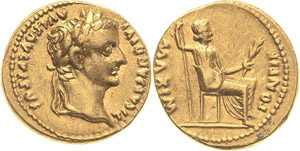Kaiserzeit Tiberius 14-37 Aureus 14/37, ... 
