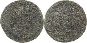 Kaiserzeit Macrinus 217-218 Bronze, Mallos ... 