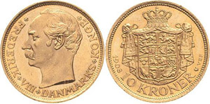 Dänemark Frederik VIII. 1906-1912 10 Kroner ... 