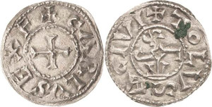 Frankreich Karl der Kahle 840-877 Denar, ... 