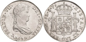Peru Ferdinand VII. 1808-1823 8 Reales 1819, ... 