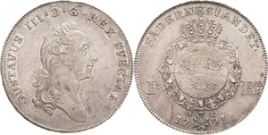 Schweden Gustav III. 1771-1792 Taler 1781, ... 