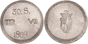 Spanien Ferdinand VII. 1808-1833 30 Sueldos ... 