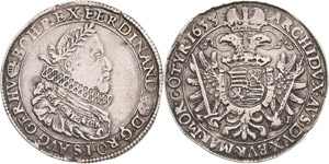 Habsburg Ferdinand II. 1619-1637 Taler 1633, ... 