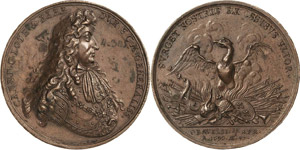 Habsburg Leopold I. 1657-1705 Bronzemedaille ... 