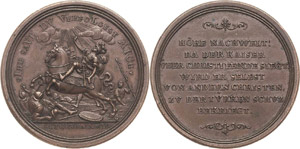 Habsburg Karl VI. 1711-1740 Bronzemedaille ... 