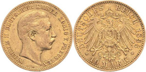 Preußen Wilhelm II. 1888-1918 10 Mark 1893 ... 