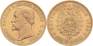 Sachsen-Coburg-Gotha Ernst II. 1844-1893 20 ... 