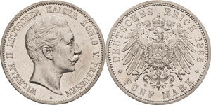 Preußen Wilhelm II. 1888-1918 5 Mark 1895 A ... 