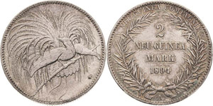 Deutsch-Neuguinea  2 Neu-Guinea Mark 1894 A  ... 