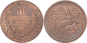 Deutsch-Neuguinea  10 Neu-Guinea-Pfennig ... 
