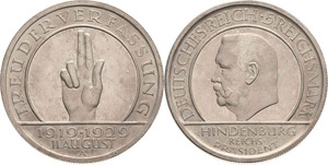 Gedenkausgaben  5 Reichsmark 1929 A ... 