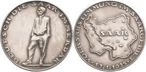 Drittes Reich Anlässe  Silbermedaille 1935 ... 