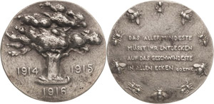 Erster Weltkrieg  Eisengußmedaille 1916 (A. ... 