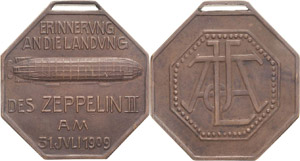Luft- und Raumfahrt  Bronzemedaille 1909 (C. ... 