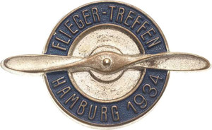 Luft- und Raumfahrt  Zinkabzeichen 1934. ... 