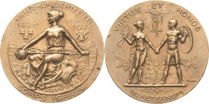 Studentika  Bronzegußmedaille 1921 (O. ... 